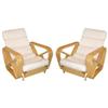 Image 1 : Pair Frankl style Rattan Lounge Chairs #1632224