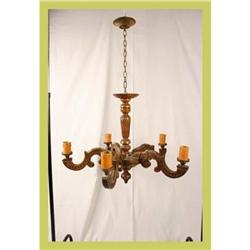 Lighting Chandelier Rustic Oak 5-Arm #1632470