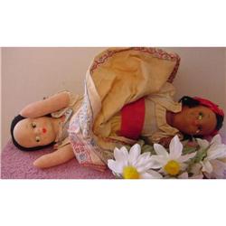 Doll Cloth Black and White Topsy Turvy Doll #1632661