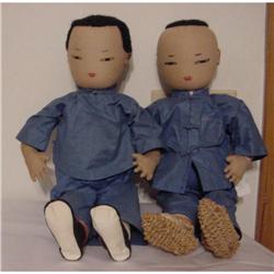 Doll Cloth Ada Lum Chinese Man and Woman 19" #1632663