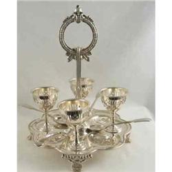 Egg Stand/Server for 4 English Silver Plate #1632711