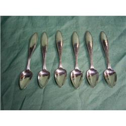 6 antique dutch silver  teaspoons #1632717