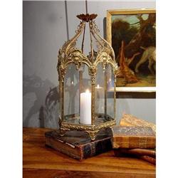 19 th C. French Lantern ?Ornate Repousse #1632737
