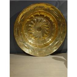 17th C. Embossed FLEMISH Brass Alms Plate #1632740