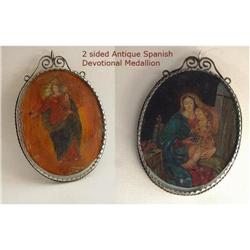 Antique Spanish Devotional Medallion #1632743