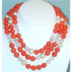 DE MARIO 3 Strand Glass Bead Choker #1632746