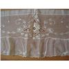 Image 1 : ANTIQUE FRENCH LACE CURTAIN VALANCE TAMBOUR #1632809