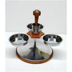 DECO CHROME/BAKELITE SERVING STAND  #1643353