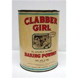 CLABBER GIRL BAKING POWDER ROUND TIN #1643358