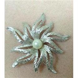 LOVELY SILVER TONE D'ORLEAN BROOCH  #1643440