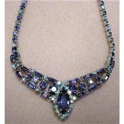 LOVELY PURPLE RHINESTONE NECKLACE #1643444