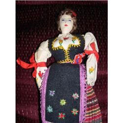 8" Cloth Yugoslavia Cloth Doll Lady #1643570