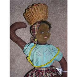 Black Cloth Doll W/ Painted Features #1643585