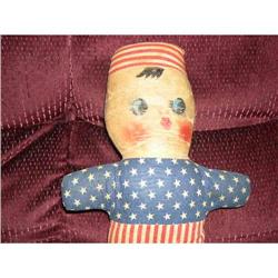 13  Straw Stuffed Flag  Cloth Doll #1643614