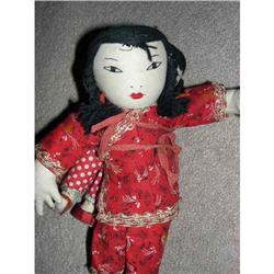 8" China Cloth Doll With Baby #1643653