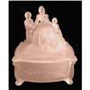 Image 1 : Martha Washington Pink Satin Glass Powder Jar #1643917