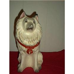 Carnival Chalkware Dog Black & White #1643997