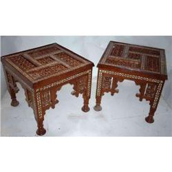 Pair of Handmade Arabesque Coffee Tables #1644052