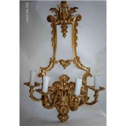 Pair of Brass Wall Sconces #1644082