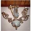 Image 1 : Marble Brass Hand Crafted Chandelier #1644085
