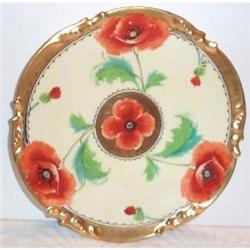 Hand Painted Stouffer Limoges Poppy Plate #1644118