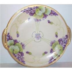 Hand Painted Violet Royal Rudolstadt Cake Plate#1644123