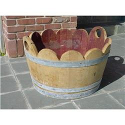 Old French half wine barrel from Bordeaux #1644181