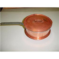 Swedish copper Pan with its lid, Circa 1800 #1644185