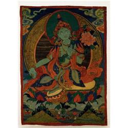 19C Tibetan Thanka Thangka Tangka Painting 2 #1644299