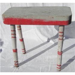 Primative Painted Stool #1644485