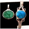 Image 1 : Tourquoise & Silver Bracelet and Pendant #1644503