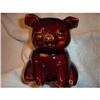 Image 1 : Hull 5.5" Tall Mirror Brown Corky Piggy Bank #1644539