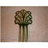 Image 1 : Green Celluloid Hair Rhinestone Comb #1644540
