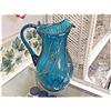 Image 1 : Blue Handpainted Victorian Style Pitcher #1644597