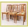 French Art Deco Dining Chairs Grapes Fruit Oak #1656034