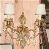 Image 1 : Pair of Bronze and crystal wall sconces #1656433