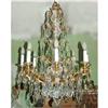 Image 1 : Bronze and crystal   chandelier  #1656463