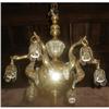 Image 1 : Swan ornated 6L French Bronze Chandelier #1656465