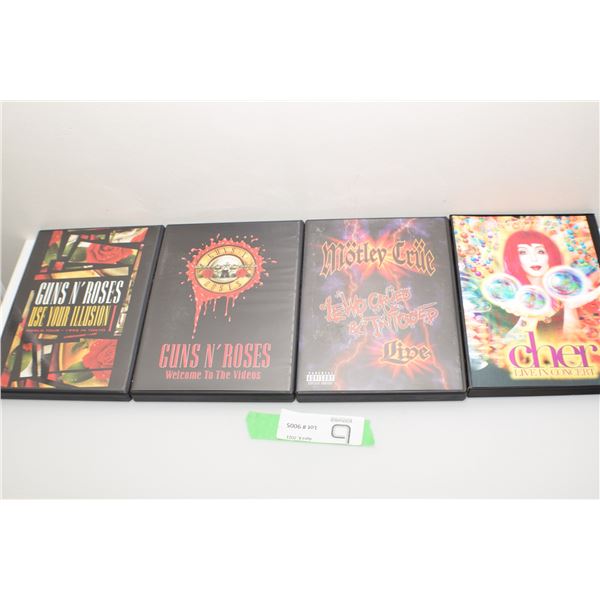 4 PACK OF ROCK DVD CONCERTS