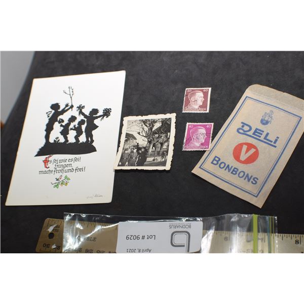 WWII GERMAN STAMPS HITLER / PHOTO / POSTCARD