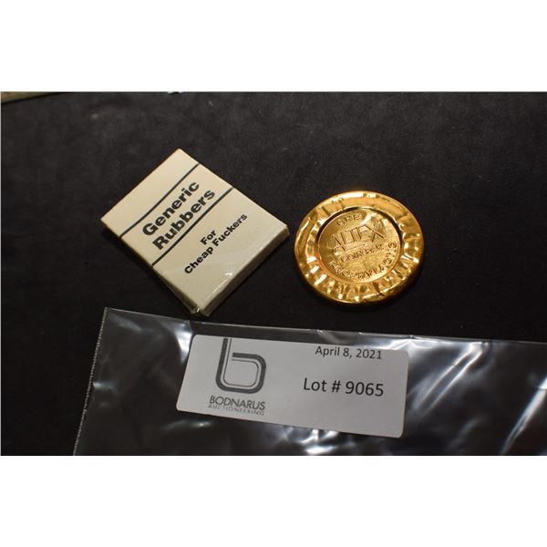 COIN AND NOVELTY CONDOM TIN CONTAINERS