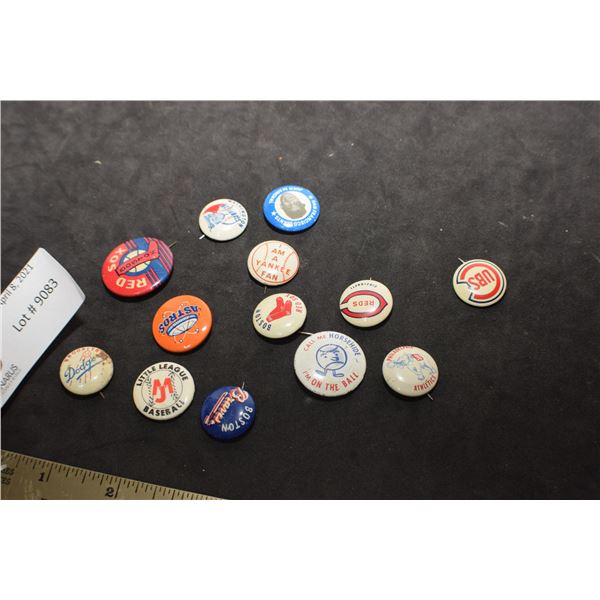 ANTIQUE BASEBALL PINBACKS - SOME DEFUNCT TEAMS SPORTS