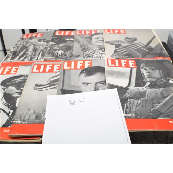 8 WW2 LIFE MAGAZINES - GREAT ADS