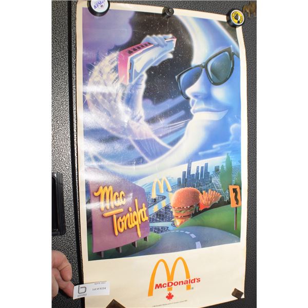 1989 MACDONALDS POSTER