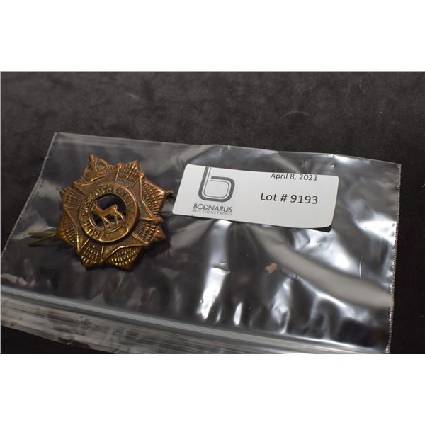 REGIMENT CAP  BADGE ---SOUTH SASKATCHEWAN