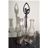 Image 1 : 1800S LIQUOR SET , BLOB TOP BOTTLES AND ETCHED GLASS , GERMAN