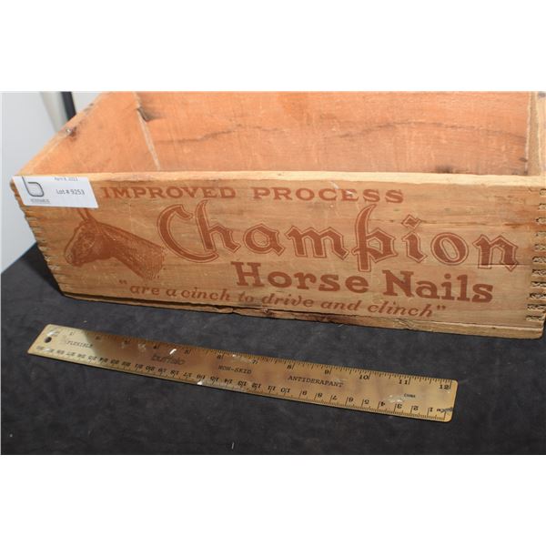 FINGER JOINT HORSE SHOE NAIL BOX