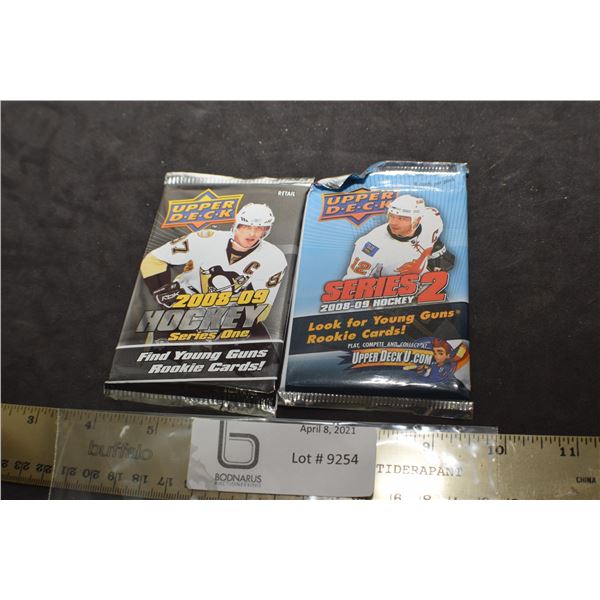 2008-09 SERIES 1 & 2 UPPER DECK SEALED HOCKEY CARDS PACKS