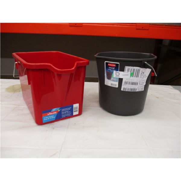 Pair of Plastic Wash Buckets