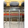 Image 1 : (3X THE MONEY) Three Swivel Top Metal Bar Stools: 41" High